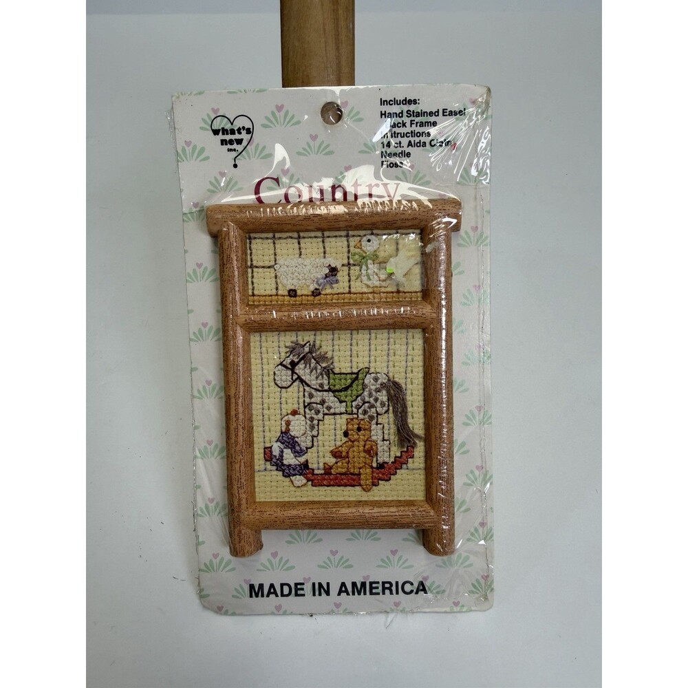 What's New Inc. Toy Room Hand Stained Easel Back Frame Rocking Horse Vintage